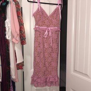 Majorelle pink lace dress from revolve